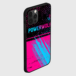 Чехол для iPhone 12 Pro Max Powerwolf - neon gradient: символ сверху, цвет: 3D-черный — фото 2