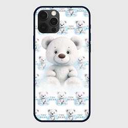 Чехол для iPhone 12 Pro Max Плюшевый белый медведь, цвет: 3D-черный