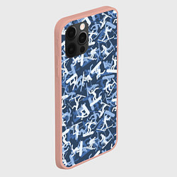 Чехол для iPhone 12 Pro Max Сноубордист и Лыжник - камуфляж, цвет: 3D-светло-розовый — фото 2