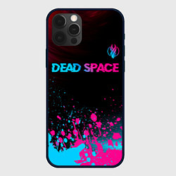 Чехол для iPhone 12 Pro Max Dead Space - neon gradient: символ сверху, цвет: 3D-черный