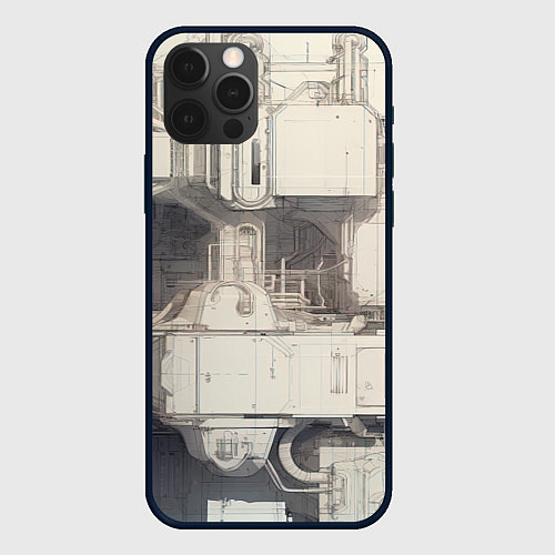 Чехол iPhone 12 Pro Max Футуристическая архитектура будущего / 3D-Черный – фото 1
