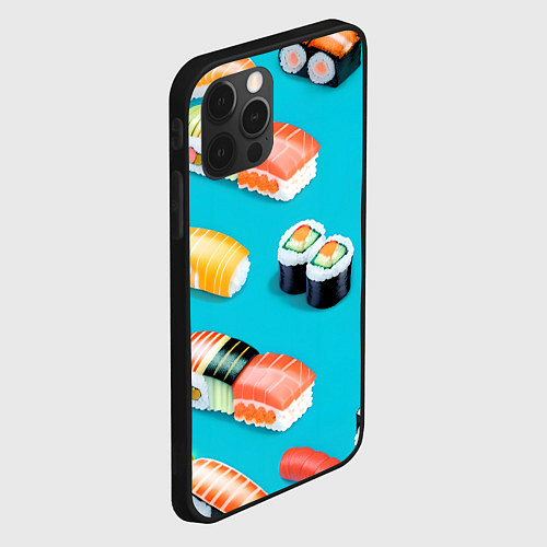 Чехол iPhone 12 Pro Max Суши нигиридзуси / 3D-Черный – фото 2