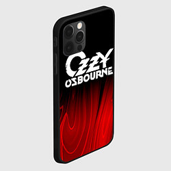 Чехол для iPhone 12 Pro Max Ozzy Osbourne red plasma, цвет: 3D-черный — фото 2
