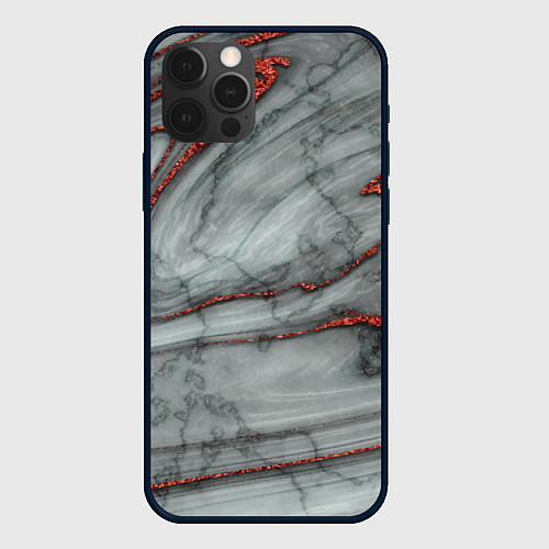 Чехол iPhone 12 Pro Max Grey style pattern / 3D-Черный – фото 1