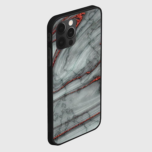 Чехол iPhone 12 Pro Max Grey style pattern / 3D-Черный – фото 2