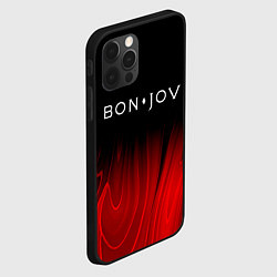 Чехол для iPhone 12 Pro Max Bon Jovi red plasma, цвет: 3D-черный — фото 2