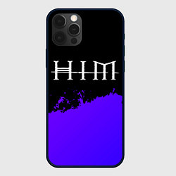 Чехол для iPhone 12 Pro Max HIM purple grunge, цвет: 3D-черный