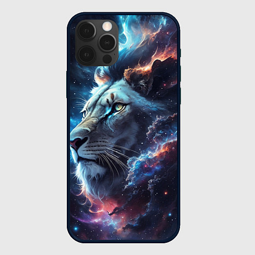 Чехол iPhone 12 Pro Max Galactic lion / 3D-Черный – фото 1