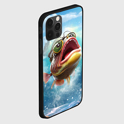 Чехол для iPhone 12 Pro Max Карп выпрыгивающий из воды, цвет: 3D-черный — фото 2