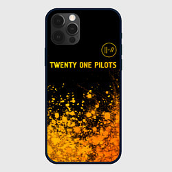 Чехол iPhone 12 Pro Max Twenty One Pilots - gold gradient: символ сверху