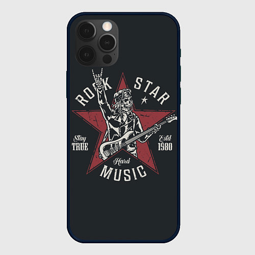 Чехол iPhone 12 Pro Max Rockstar music / 3D-Черный – фото 1