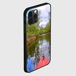 Чехол для iPhone 12 Pro Max Красная байдарка, цвет: 3D-черный — фото 2
