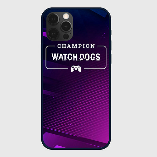 Чехол iPhone 12 Pro Max Watch Dogs gaming champion: рамка с лого и джойсти / 3D-Черный – фото 1