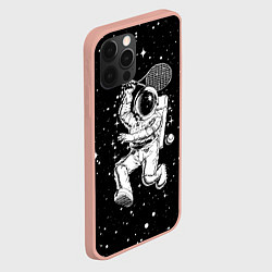 Чехол для iPhone 12 Pro Max Space tennis - astronaut, цвет: 3D-светло-розовый — фото 2