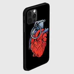 Чехол для iPhone 12 Pro Max Сердце гараната, цвет: 3D-черный — фото 2