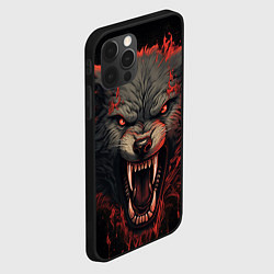 Чехол для iPhone 12 Pro Max Серый волк, цвет: 3D-черный — фото 2