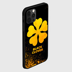 Чехол для iPhone 12 Pro Max Black Clover - gold gradient, цвет: 3D-черный — фото 2