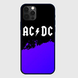 Чехол для iPhone 12 Pro Max AC DC purple grunge, цвет: 3D-черный