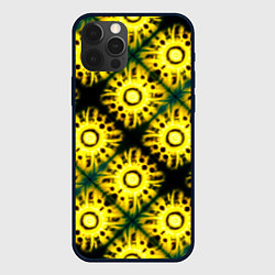 Чехол для iPhone 12 Pro Max Солнечные подсолнухи, цвет: 3D-черный
