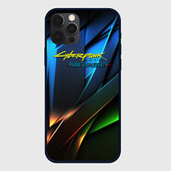 Чехол для iPhone 12 Pro Max Cyberpunk 2077 phantom liberty logo, цвет: 3D-черный