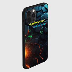 Чехол для iPhone 12 Pro Max Cyberpunk 2077 phantom liberty logo, цвет: 3D-черный — фото 2