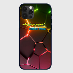 Чехол iPhone 12 Pro Max Cyberpunk 2077 phantom liberty logo neon