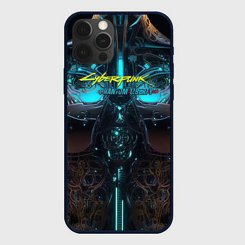 Чехол iPhone 12 Pro Max Cyberpunk 2077 phantom liberty cyborg / 3D-Черный – фото 1