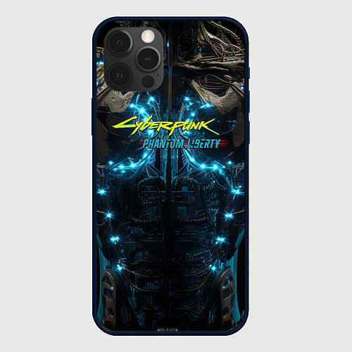 Чехол iPhone 12 Pro Max Киберпанк 2077 призрачная свобода тело киборга / 3D-Черный – фото 1