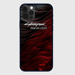 Чехол iPhone 12 Pro Max Cyberpunk 2077 phantom liberty black red