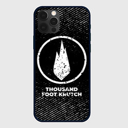 Чехол для iPhone 12 Pro Max Thousand Foot Krutch с потертостями на темном фоне, цвет: 3D-черный