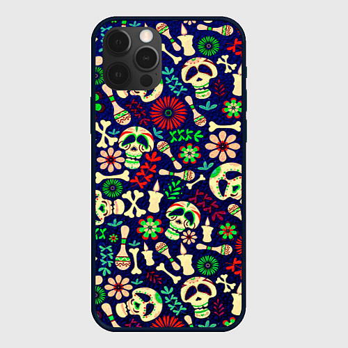 Чехол iPhone 12 Pro Max Мексиканский карнавал - Carnaval Mexicano / 3D-Черный – фото 1