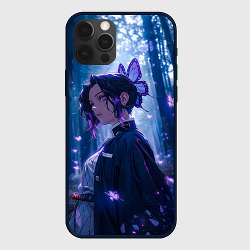 Чехол iPhone 12 Pro Max Шинобу Кочо из Клинка / 3D-Черный – фото 1