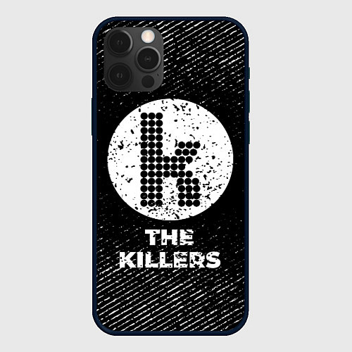 Чехол iPhone 12 Pro Max The Killers с потертостями на темном фоне / 3D-Черный – фото 1