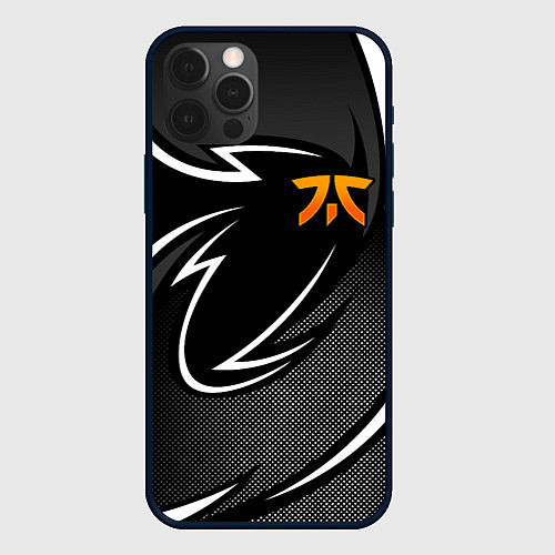 Чехол iPhone 12 Pro Max Fnatic - white line / 3D-Черный – фото 1