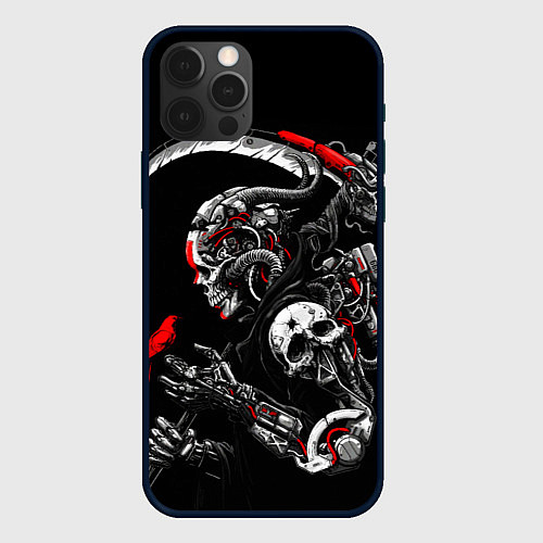 Чехол iPhone 12 Pro Max Cyberpunk death / 3D-Черный – фото 1