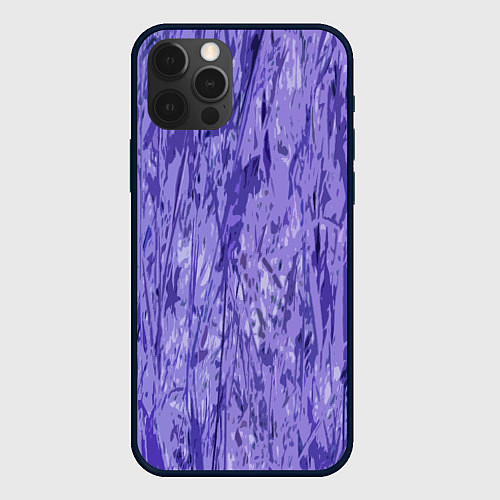 Чехол iPhone 12 Pro Max Абстракция сиреневый / 3D-Черный – фото 1