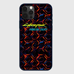 Чехол iPhone 12 Pro Max Cyberpunk 2077 phantom liberty dark abstract