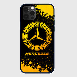 Чехол iPhone 12 Pro Max Mercedes - gold gradient