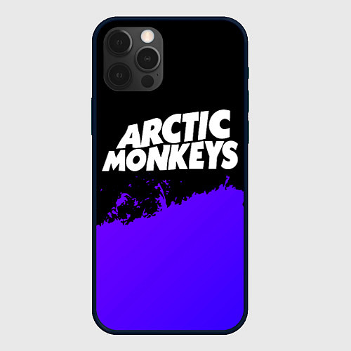 Чехол iPhone 12 Pro Max Arctic Monkeys purple grunge / 3D-Черный – фото 1
