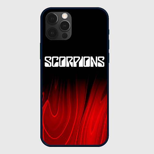 Чехол iPhone 12 Pro Max Scorpions red plasma / 3D-Черный – фото 1