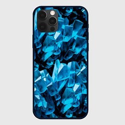 Чехол для iPhone 12 Pro Max Кристаллическая текстура, цвет: 3D-черный