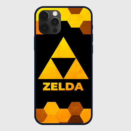 Чехол iPhone 12 Pro Max Zelda - gold gradient / 3D-Черный – фото 1