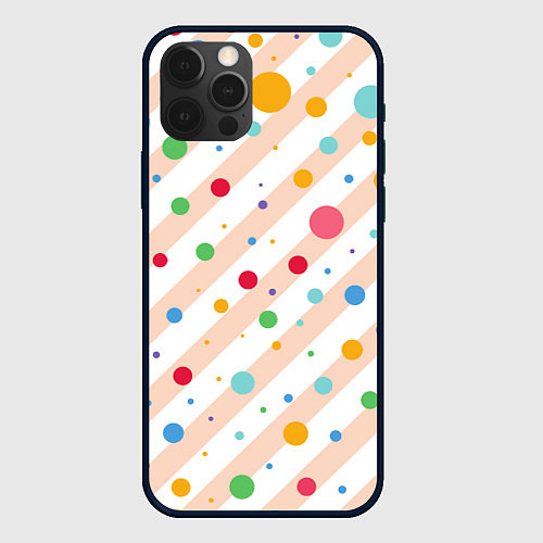 Чехол iPhone 12 Pro Max Color circles / 3D-Черный – фото 1