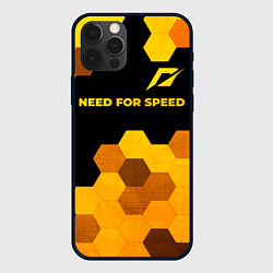 Чехол iPhone 12 Pro Max Need for Speed - gold gradient: символ сверху