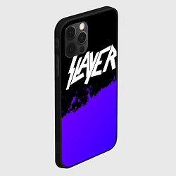 Чехол для iPhone 12 Pro Max Slayer purple grunge, цвет: 3D-черный — фото 2