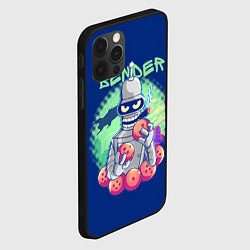 Чехол для iPhone 12 Pro Max Futurama: Бендер, цвет: 3D-черный — фото 2