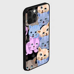 Чехол для iPhone 12 Pro Max Cats party, цвет: 3D-черный — фото 2