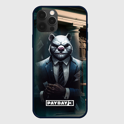 Чехол iPhone 12 Pro Max Payday 3 white bear / 3D-Черный – фото 1