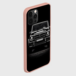 Чехол для iPhone 12 Pro Max Чёрный Гелендваген, цвет: 3D-светло-розовый — фото 2