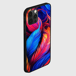 Чехол для iPhone 12 Pro Max Экзотические перья, цвет: 3D-черный — фото 2